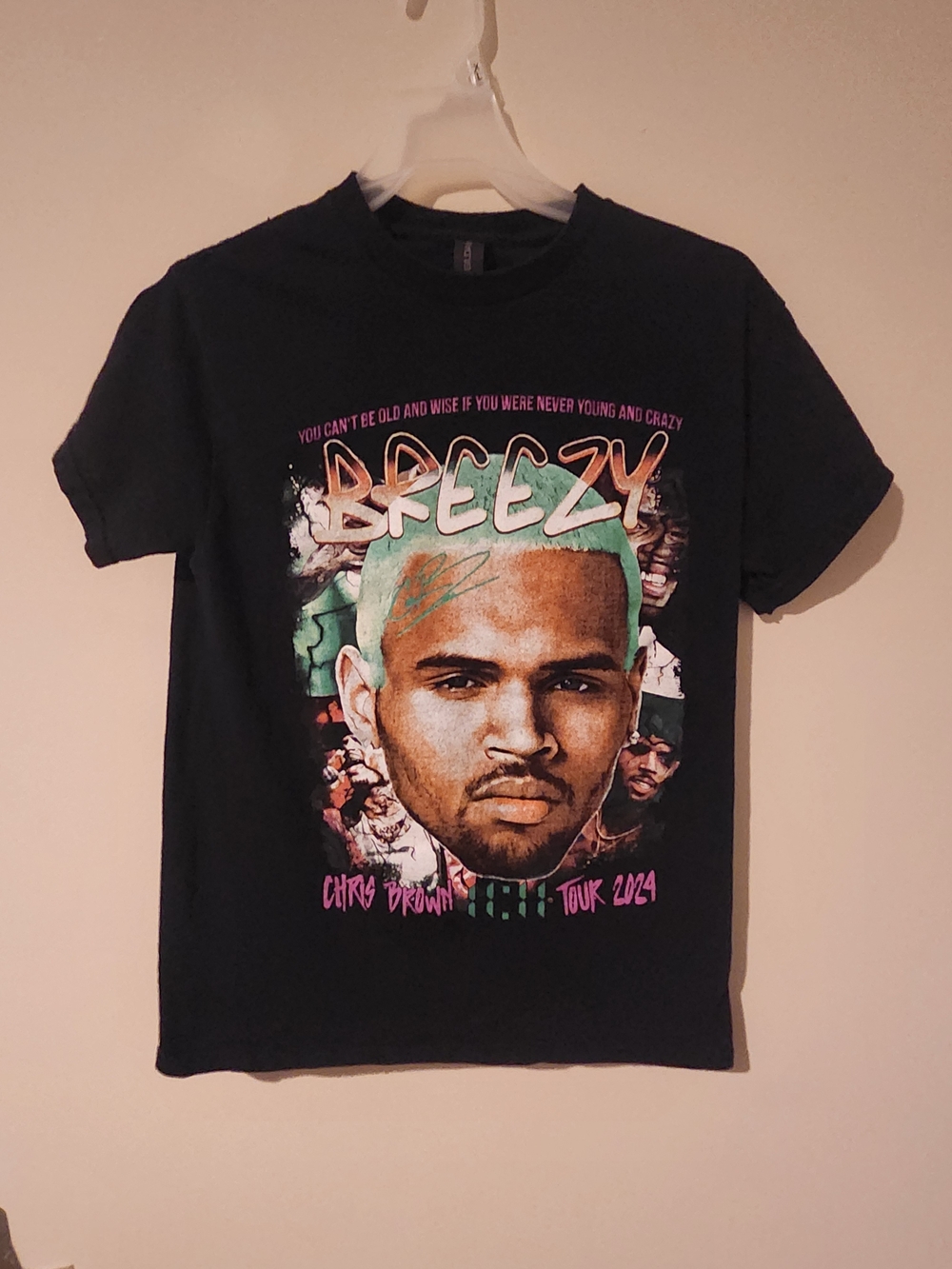 Chris Brown graphic t-shirt Mens Size Small
